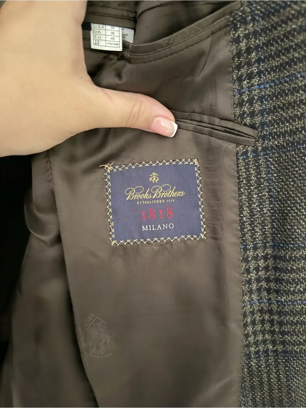 Brooks Brothers Men's Milano Glen Plaid Sport Coat - Brown Gray
